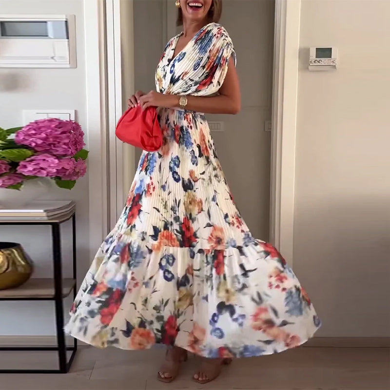 Floral Pleated Dress