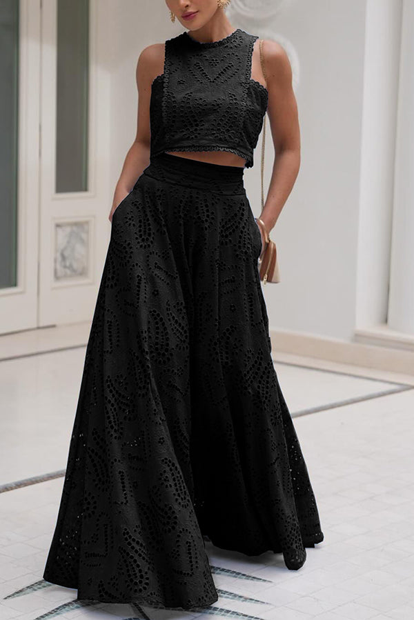 Embroidered Lace Maxi Skirt