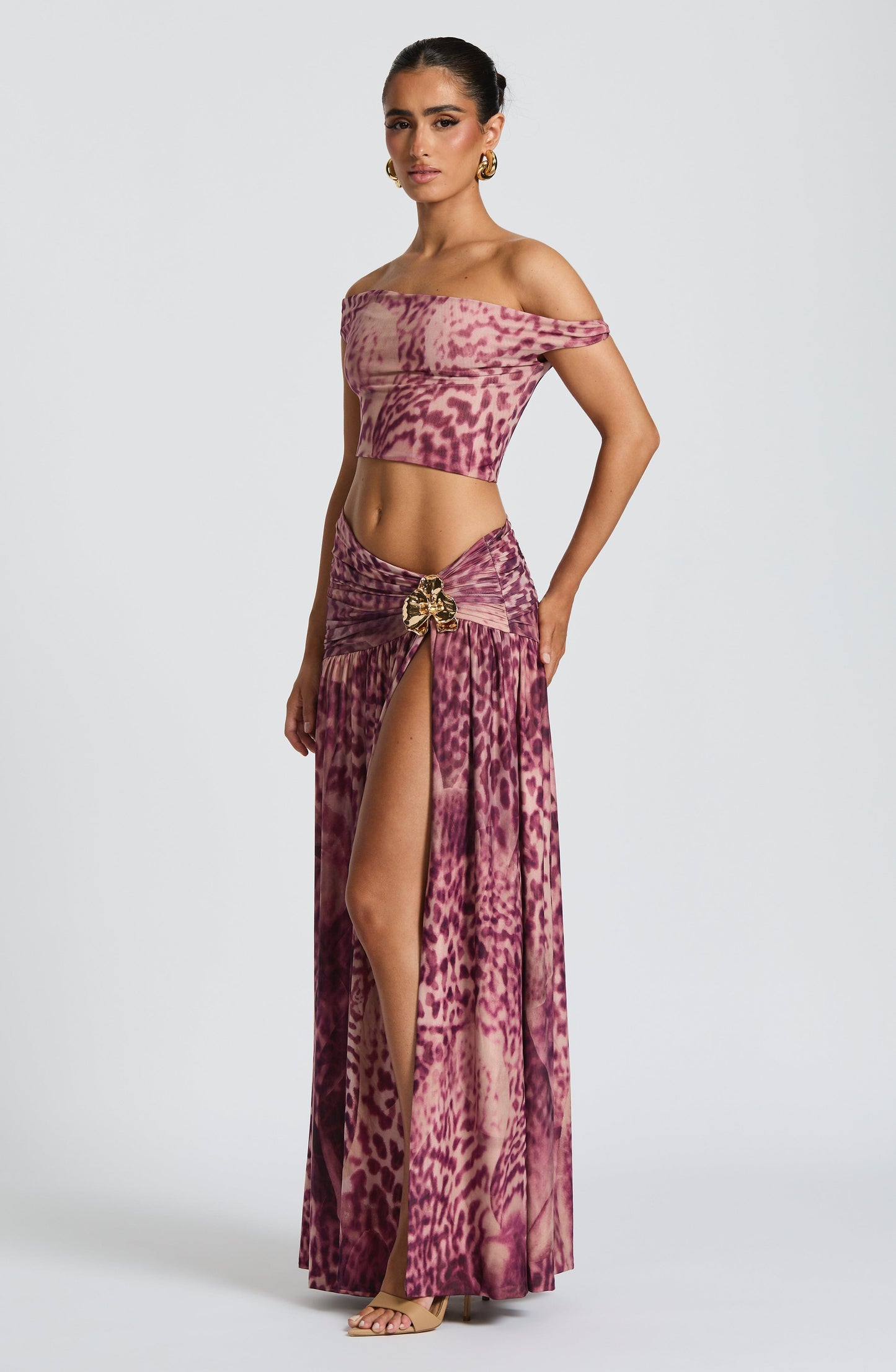 Orchid Bloom Maxi Skirt