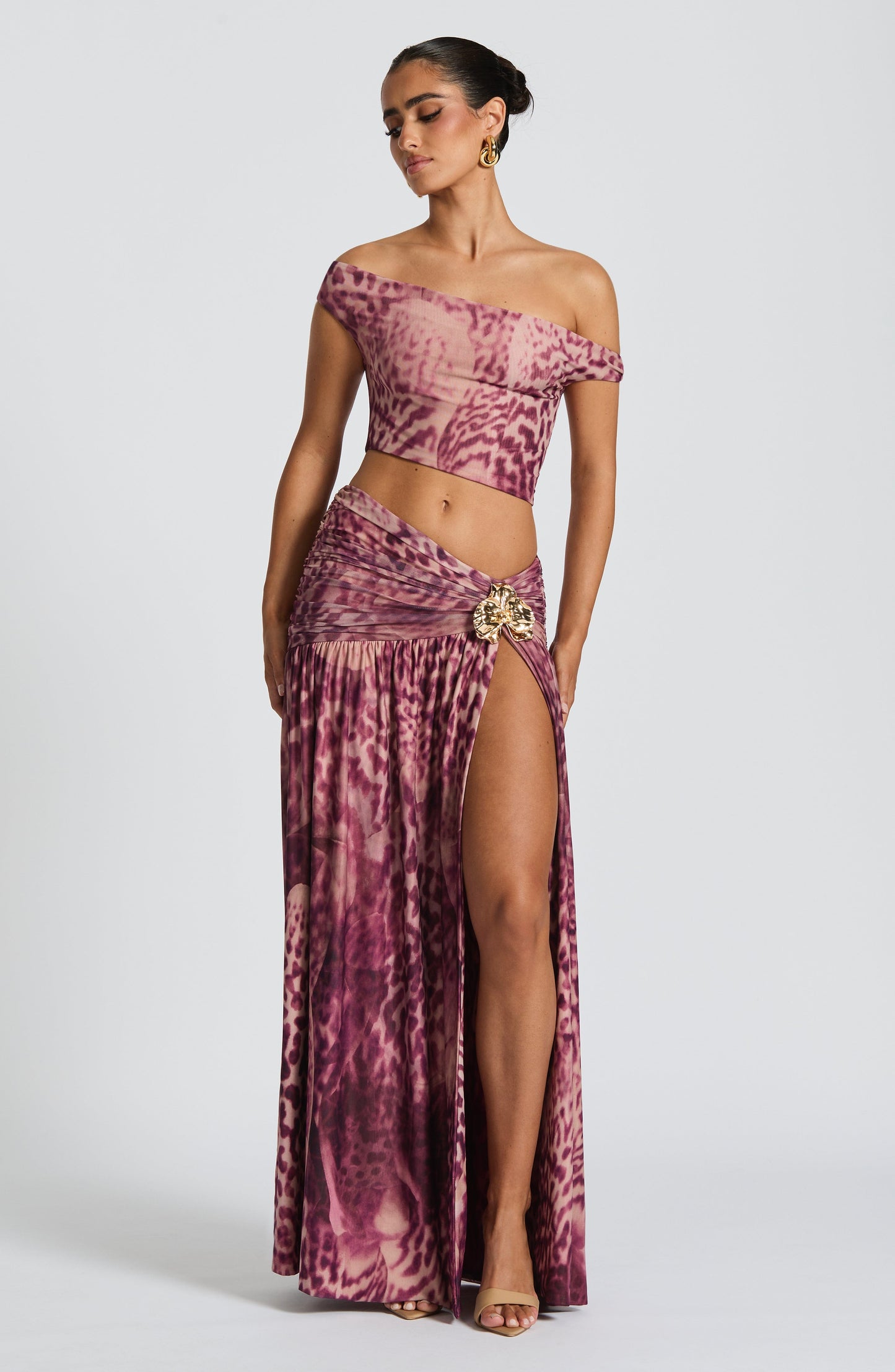 Orchid Bloom Maxi Skirt
