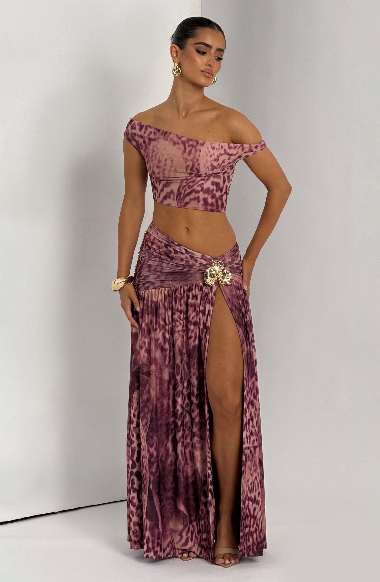 Orchid Bloom Maxi Skirt