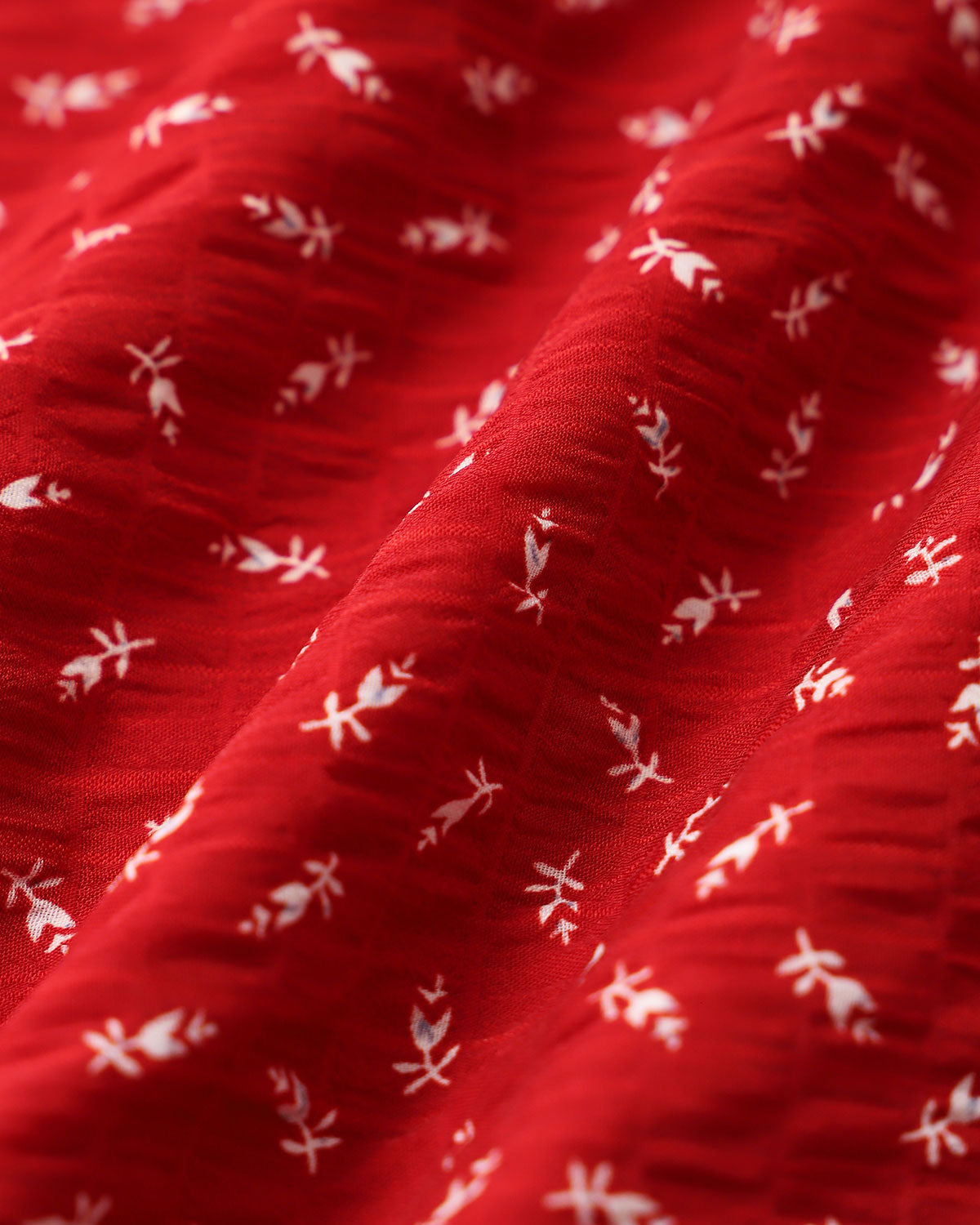 Red Floral Ruffle Dress