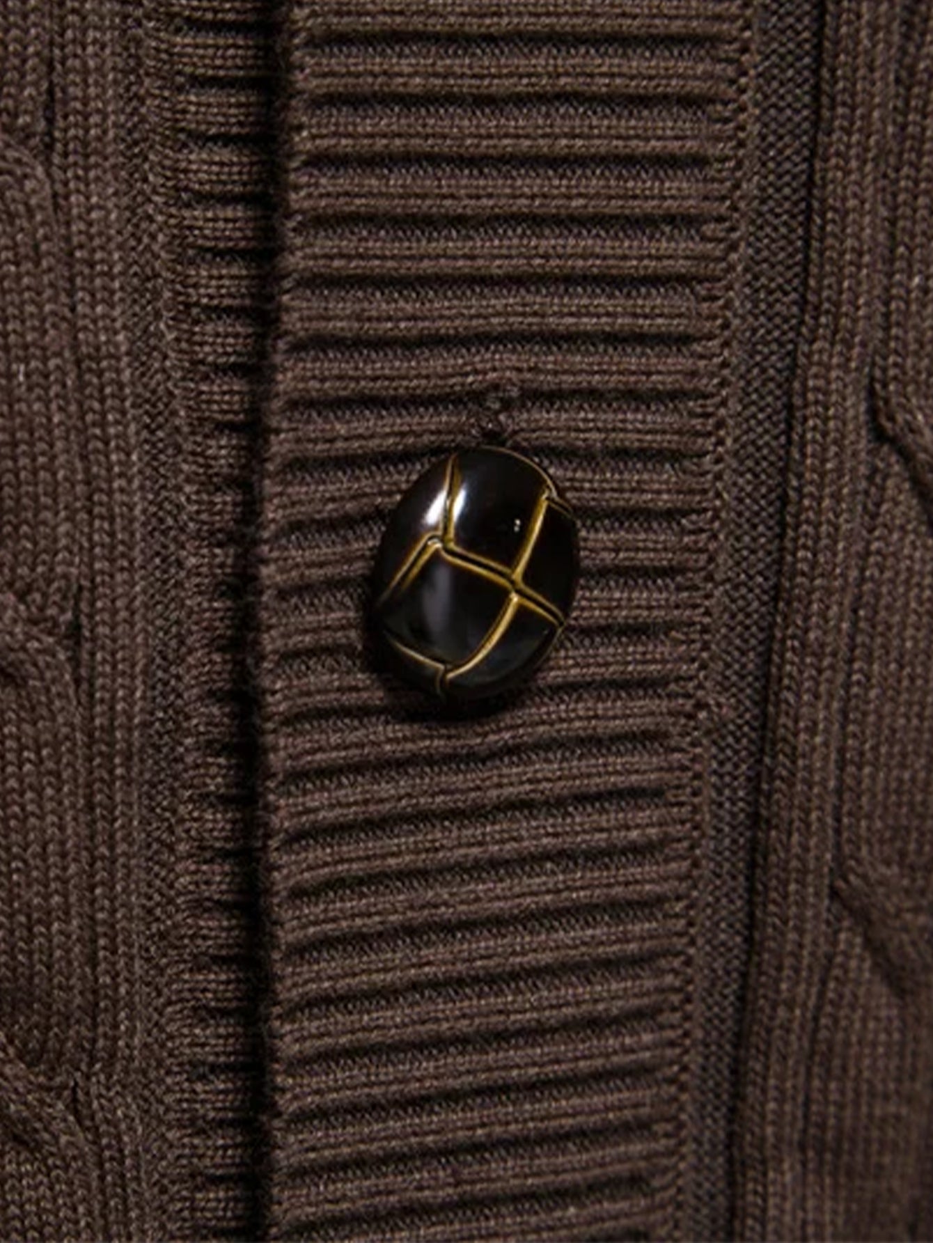 Geometric Jacquard Cardigan with Shawl Collar