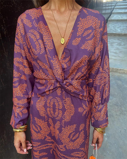 Vintage V-neck Elegant Dress