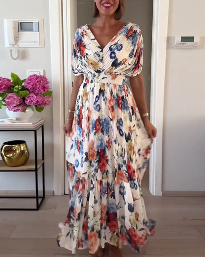 Floral Pleated Dress