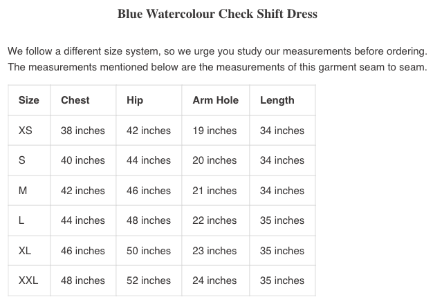 Blue Watercolour Check Schift Dress