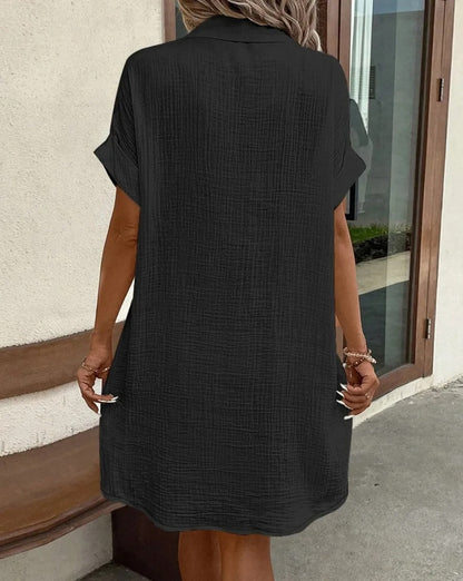 Linen Pocket Shirt Dress