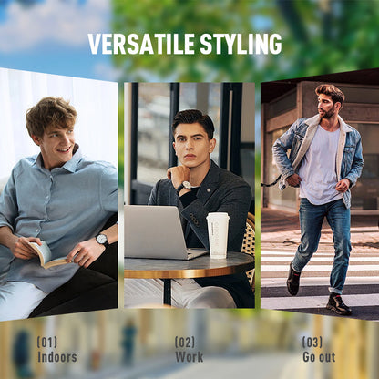 Men's Cotton-Linen Shirt with Double Cuffs